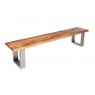 Qualita Piana Oak Bench (with U-shape metal legs 4x10cm)