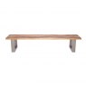 Qualita Piana Oak Bench (with U-shape metal legs 4x10cm)