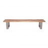 Qualita Piana Oak Bench (with U-shape metal legs 4x10cm)