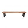 Qualita Piana Oak Bench (with U-shape metal legs 4x10cm)