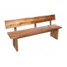Qualita Piana Oak Bench with Back (with full wooden legs)