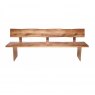 Qualita Piana Oak Bench with Back (with full wooden legs)