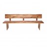 Qualita Piana Oak Bench with Back (with full wooden legs)