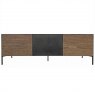 Qualita Orthello Walnut 3 Door TV Unit