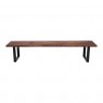 Qualita Piana Walnut Bench (with U-shape metal legs 3x6cm)