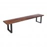 Qualita Piana Walnut Bench (with U-shape metal legs 3x6cm)