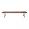 Qualita Piana Walnut Bench (with U-shape metal legs 3x6cm)