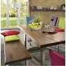 Qualita Piana Walnut Bench (with U-shape metal legs 3x6cm)