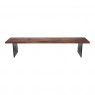 Qualita Piana Walnut Bench (with full metal legs)