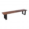 Qualita Piana Walnut Bench (with U-shape metal legs 4x10cm)