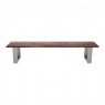 Qualita Piana Walnut Bench (with U-shape metal legs 4x10cm)