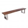 Qualita Piana Walnut Bench (with U-shape metal legs 4x10cm)