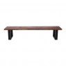 Qualita Piana Walnut Bench (with U-shape metal legs 4x10cm)