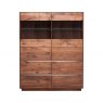 Qualita Piana Walnut Double Display Unit