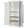 White & Glass 2 Door Cabinet