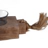 Libra Vintage Wood Five Tea Light Holder