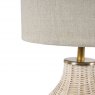 Libra Natural Rattan Lamp with Drum Shade Small