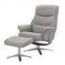 GFA Hudson Swivel Recliner & Stool (in leather)