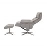 GFA Hudson Swivel Recliner & Stool (in leather)