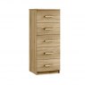 Modena 5 Drawer Narrow Chest