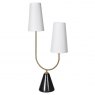 Twin Shaded Marble Table Lamp