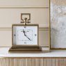 Libra Latham Brass Medium Rectangular Clock
