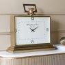 Libra Latham Brass Large Rectangular Clock
