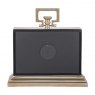 Libra Latham Brass Large Rectangular Clock