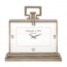 Libra Latham Brass Large Rectangular Clock