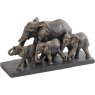 Libra Antique Bronze Parade of Elephants